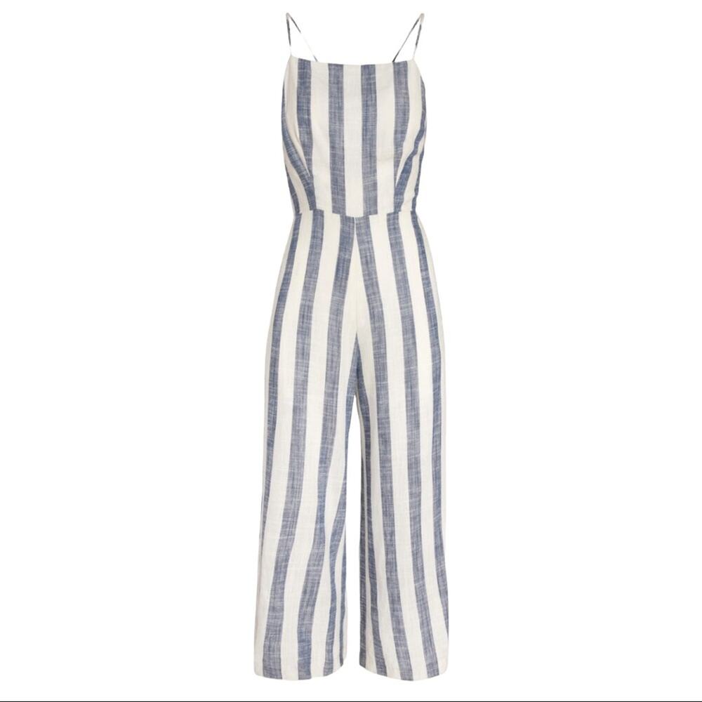 WILLOW Eli Open Back Linen Blend Jumpsuit Medium NWT - Picture 5 of 10